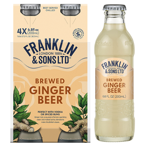 Franklin & Sons Brewed Ginger Beer 4-pack