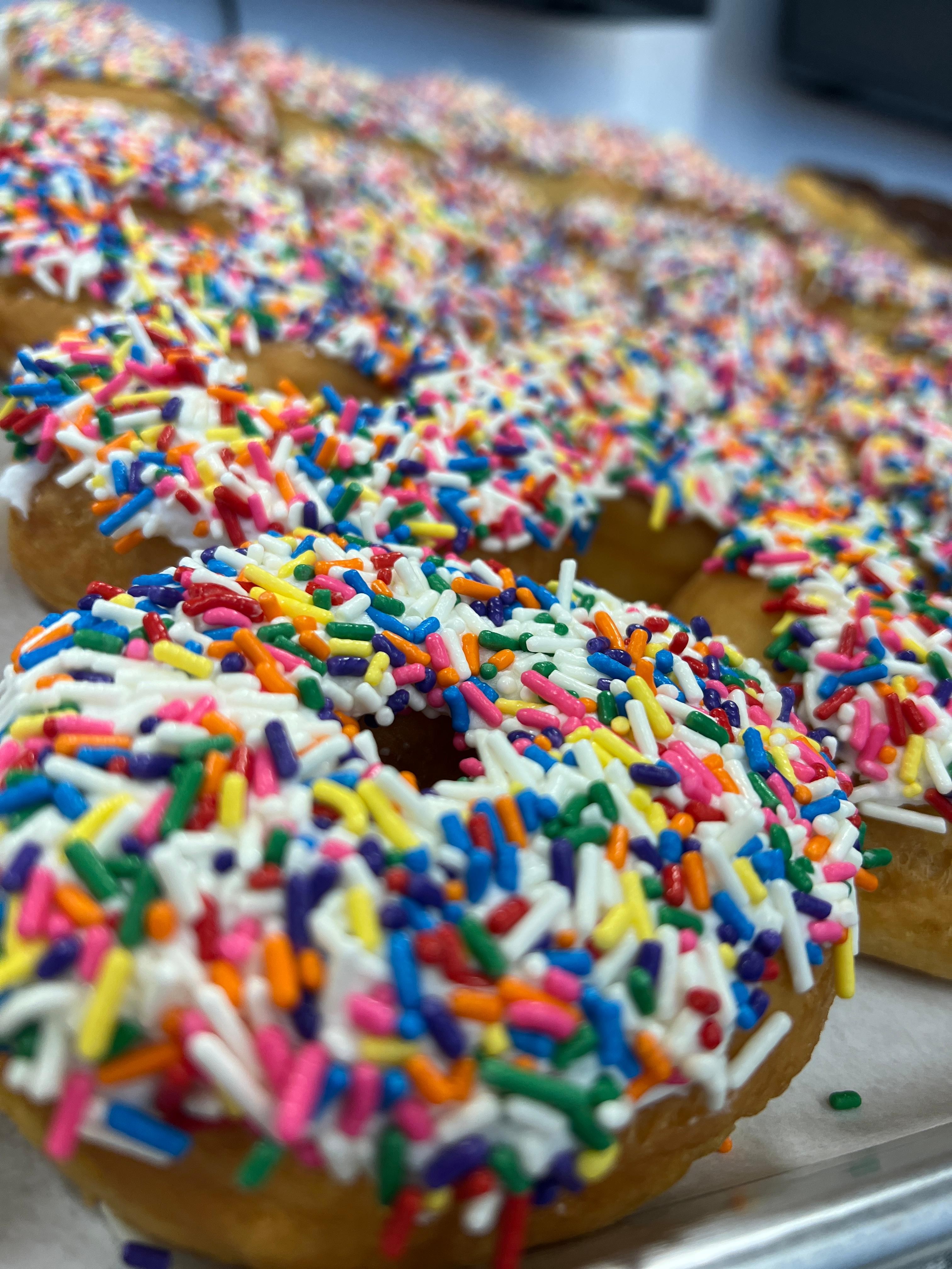 W Donuts - Vanilla Icing with Sprinkles