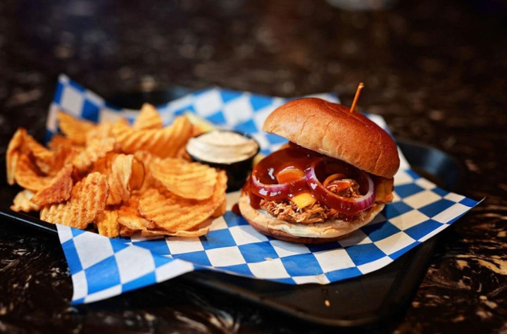 Smoked Pulled Chicken Sandwich