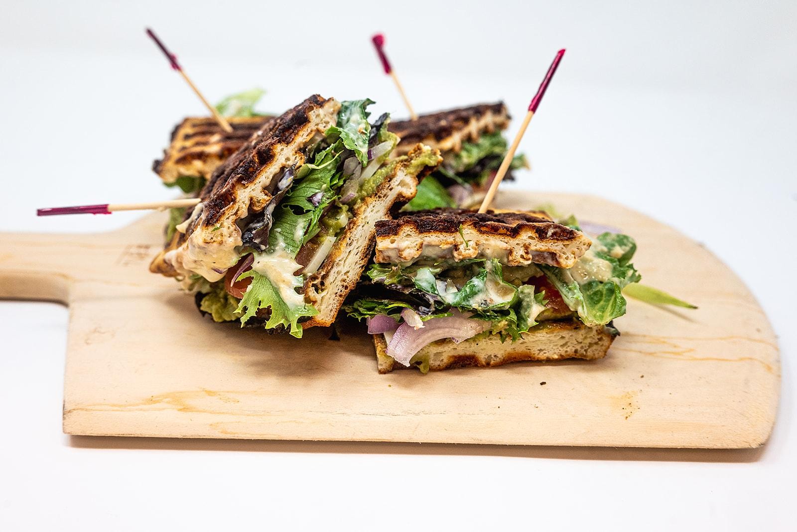 Veggie Waffle Sandwich