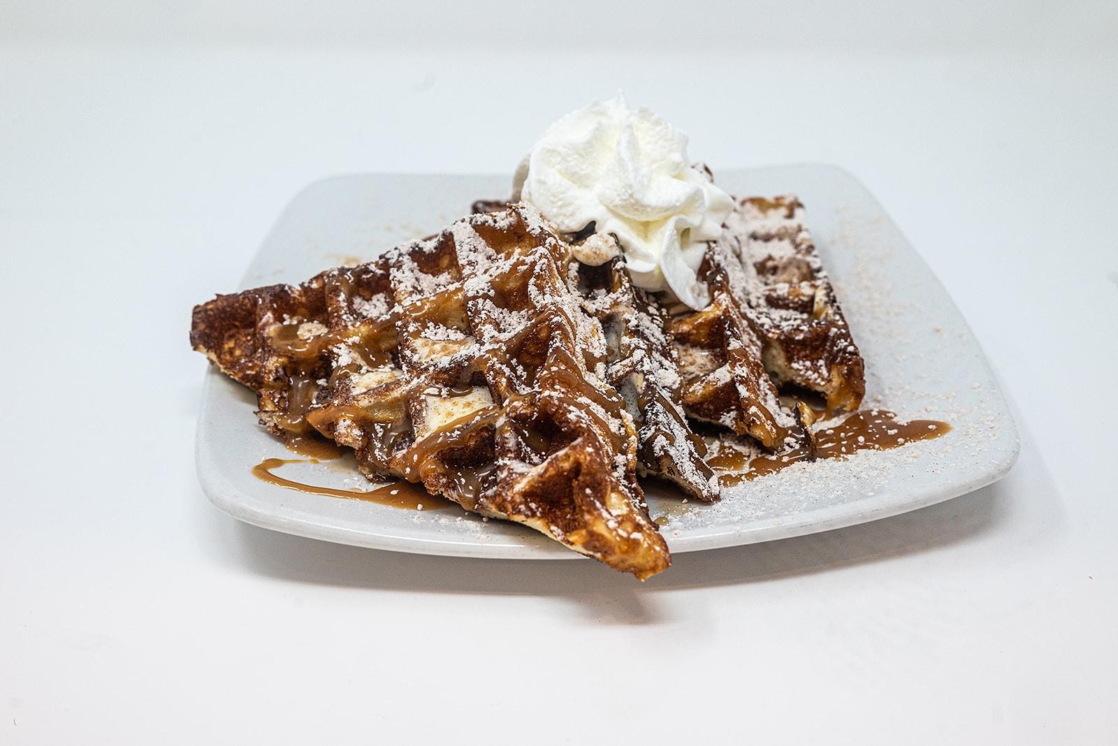 Bananas Fosters Breakfast Waffle