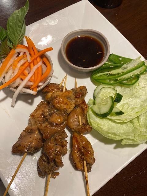 A18. Lemongrass chicken on stick