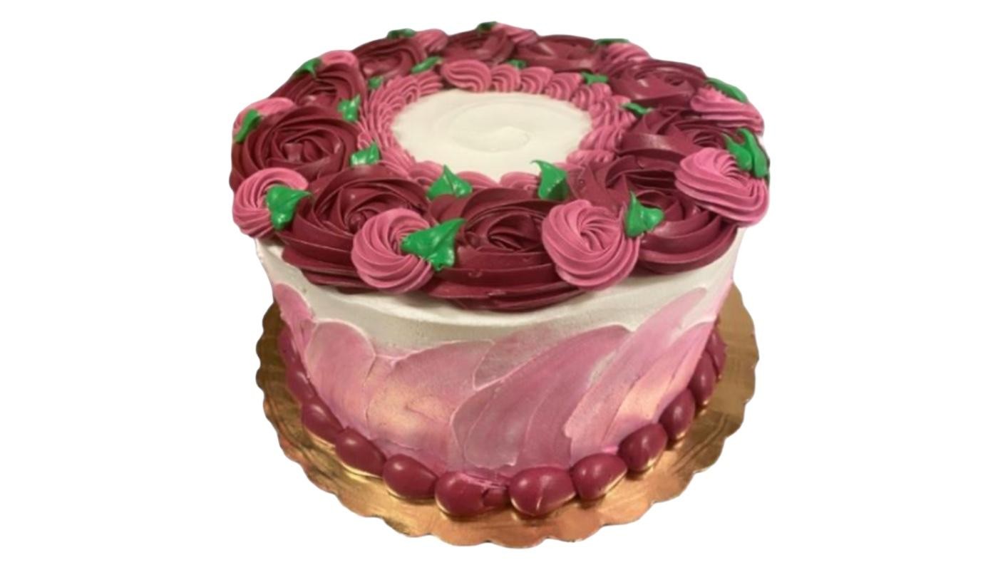 Burgundy Rosette Cake