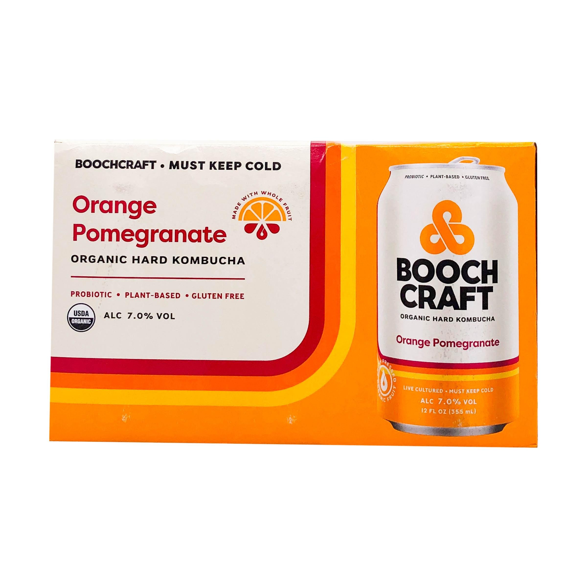 Organic Orange Pomegranate 6 pk, 12 oz Can, Hard Kombucha (7% ABV)