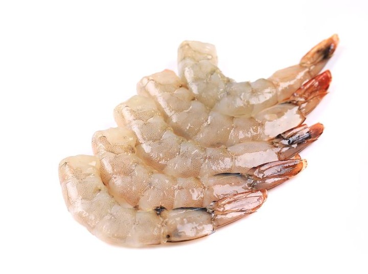 6/8 Shrimp - "Super Colossal" Black Tiger Raw Peeled + Deveined Tail On - 2 Lbs.