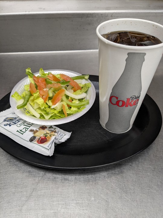 Salad And Fountain Drink