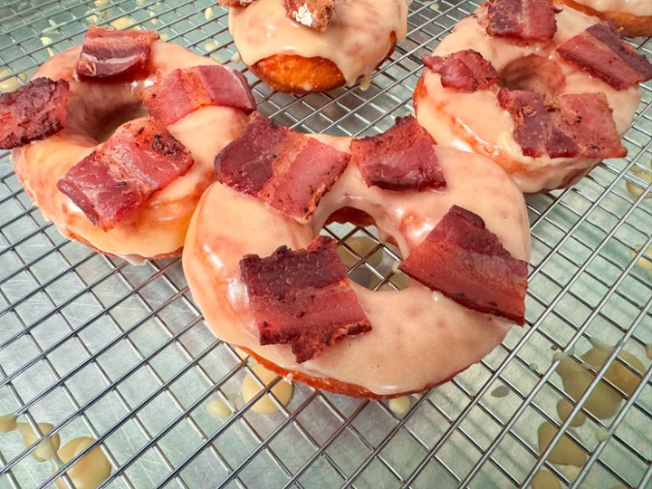 Homemade Maple Bacon Donut