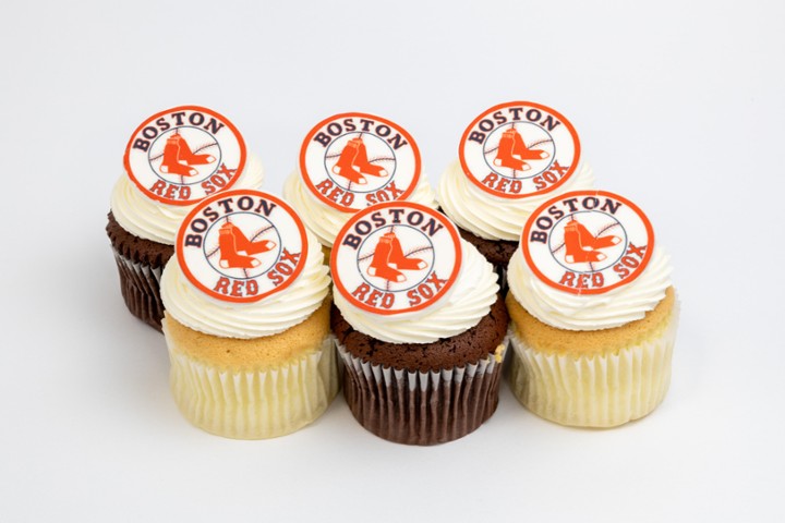 Red Sox Themed Cupcakes