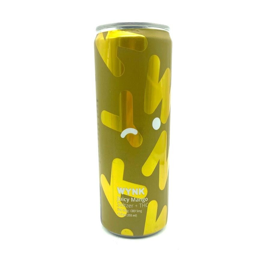 Wynk - Juicy Mango Sparkling THC/CBD Seltzer (Non-Alcoholic / 5mg Delta-9 THC / 5mg CBD)