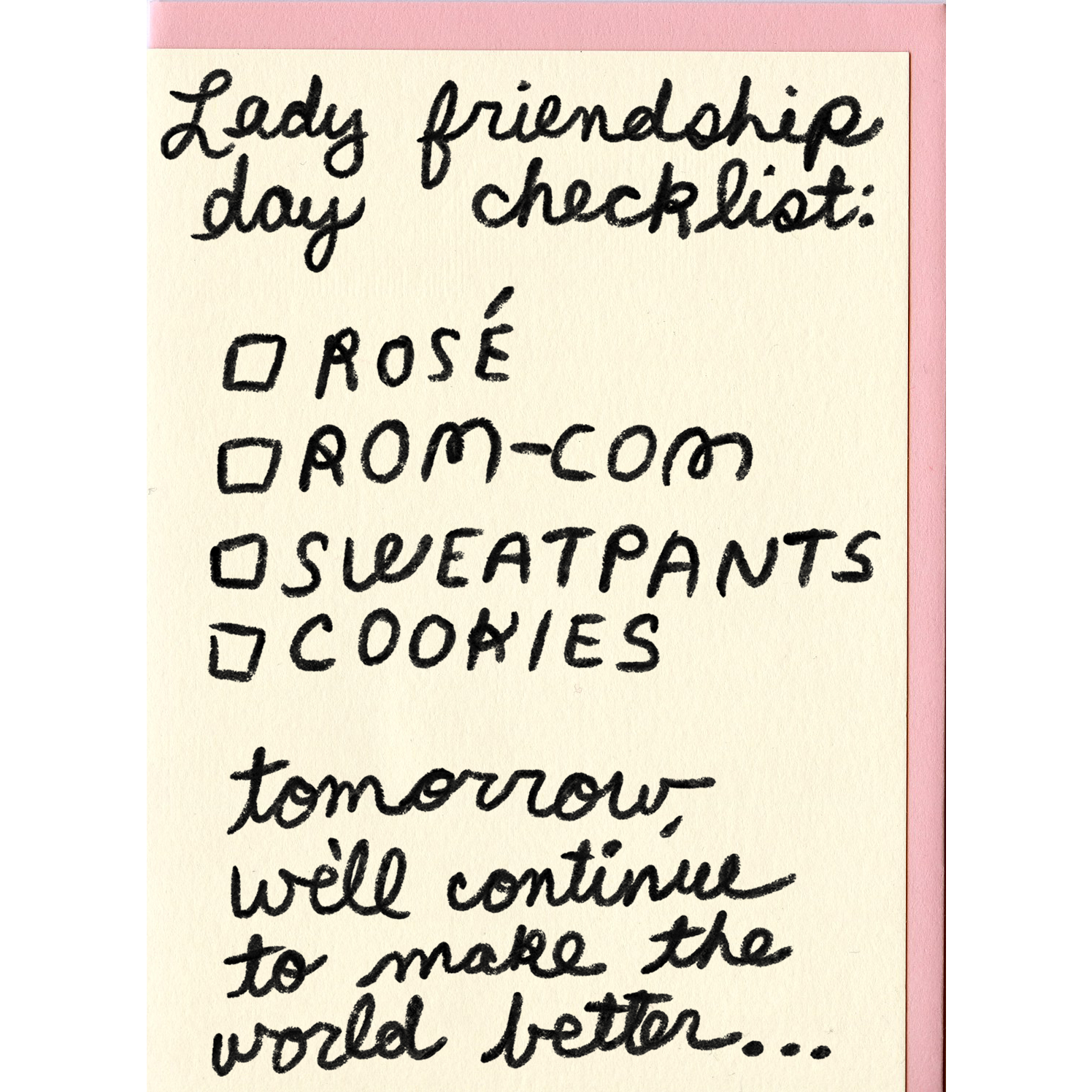 Card - "Lady friendship day"