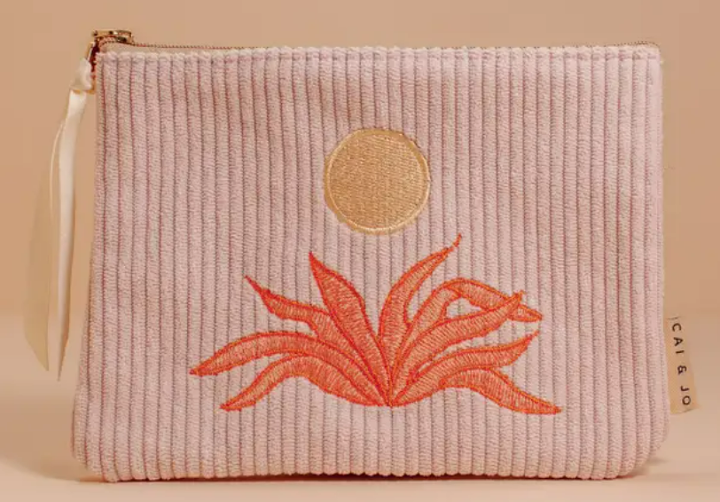 Corduroy Pouch in Pale Pink