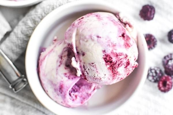Black Raspberry Marble Ice Cream
