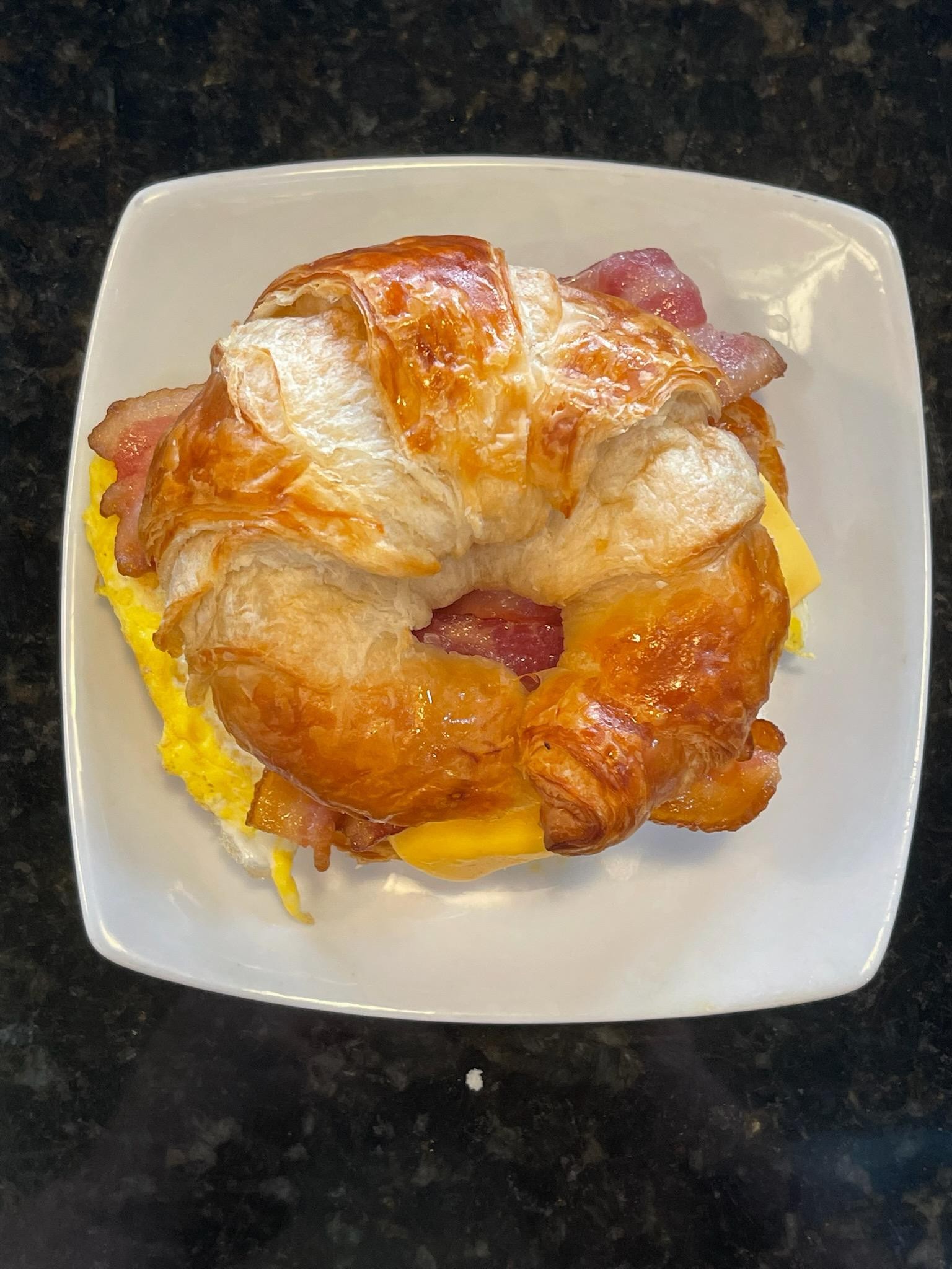 Croissant Breakfast Sandwich - Bacon Egg Cheese