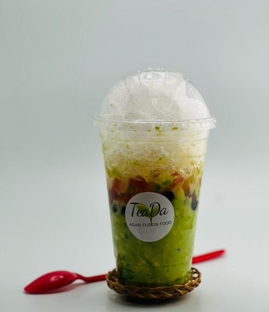 Bơ dầm - Smash avocado with rainbow jelly