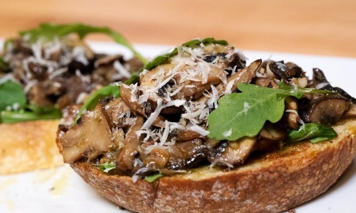 Wild Mushroom and Arugula Toast