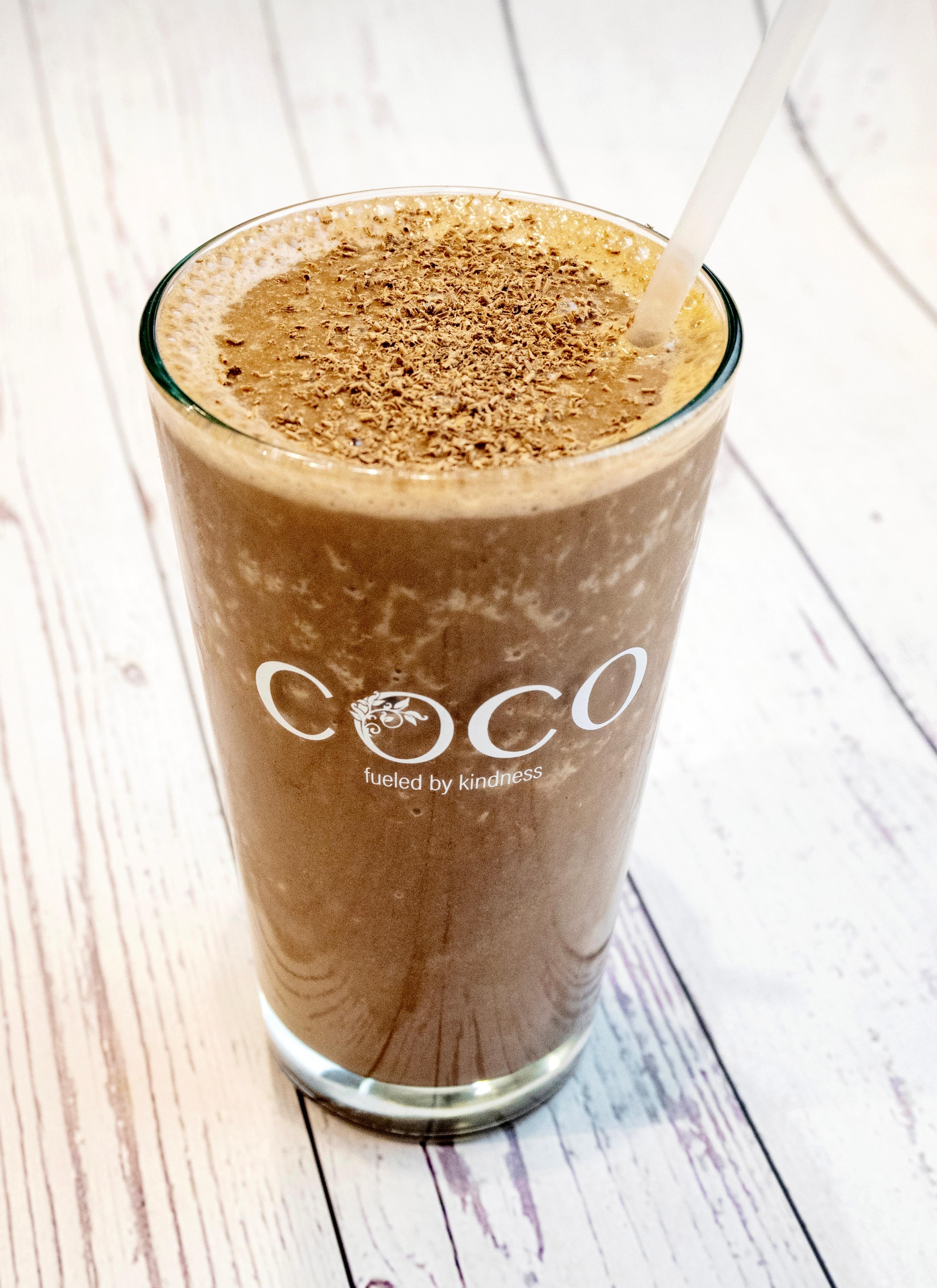 Chocolate and Peanut Butter Protein Smoothie (GF)