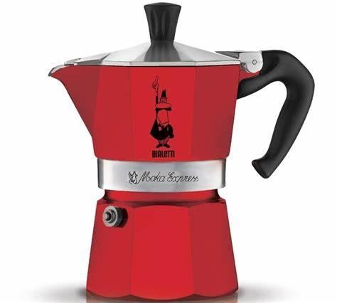 Moka Bialetti Red Three Cups