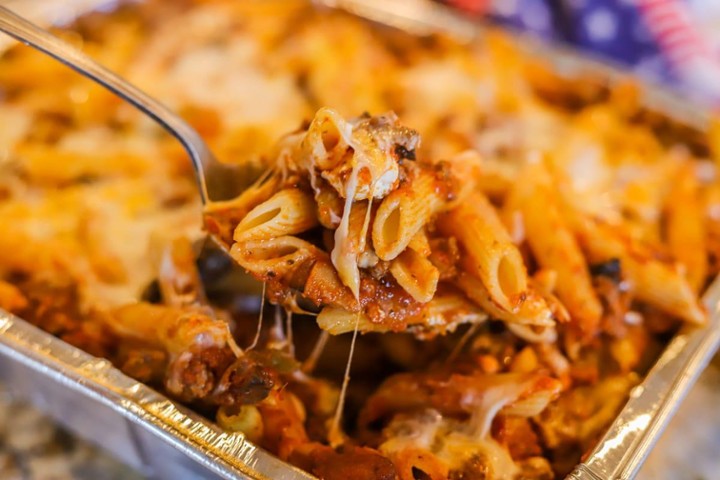 Baked pasta with meat sauce