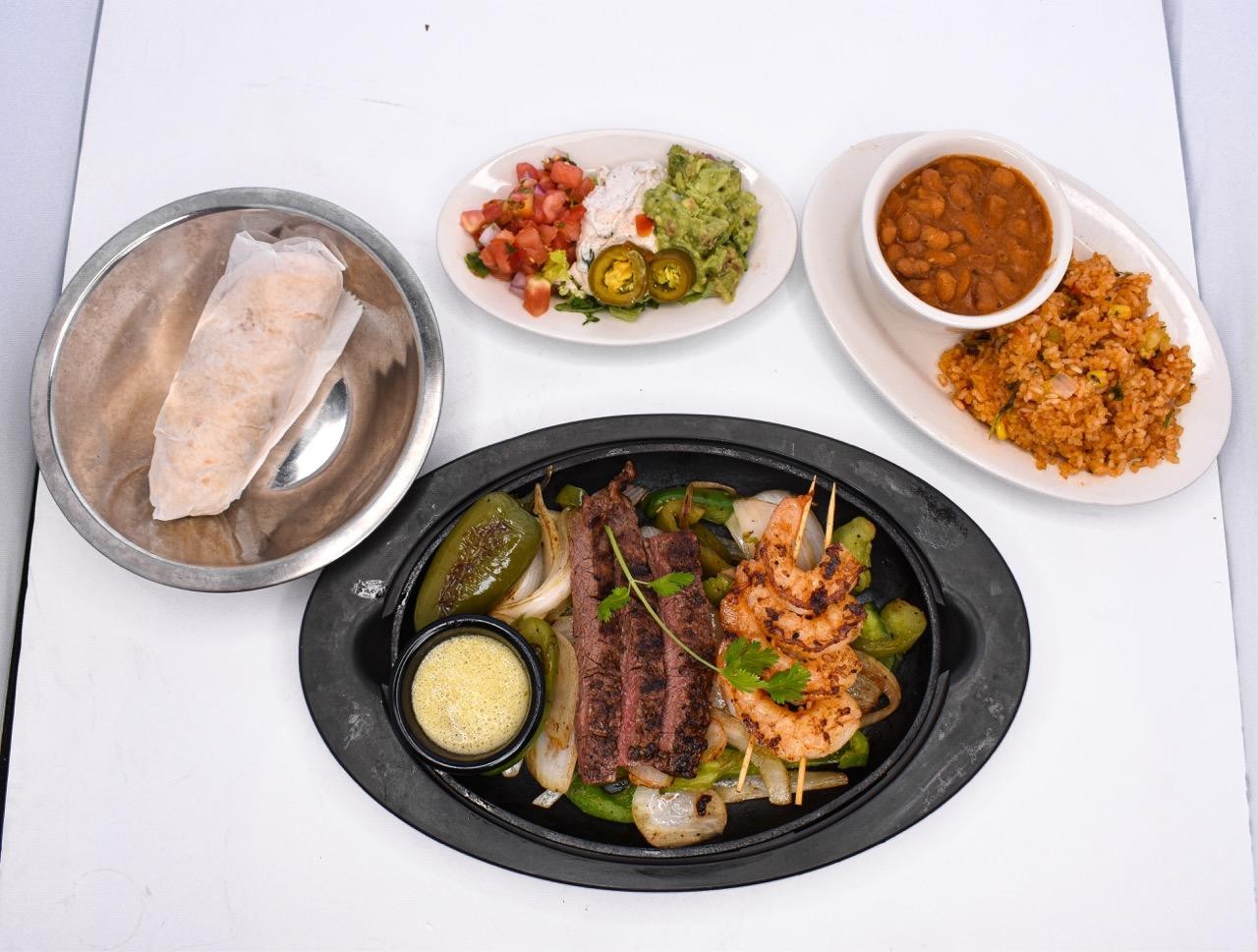 Steak & Shrimp Fajitas