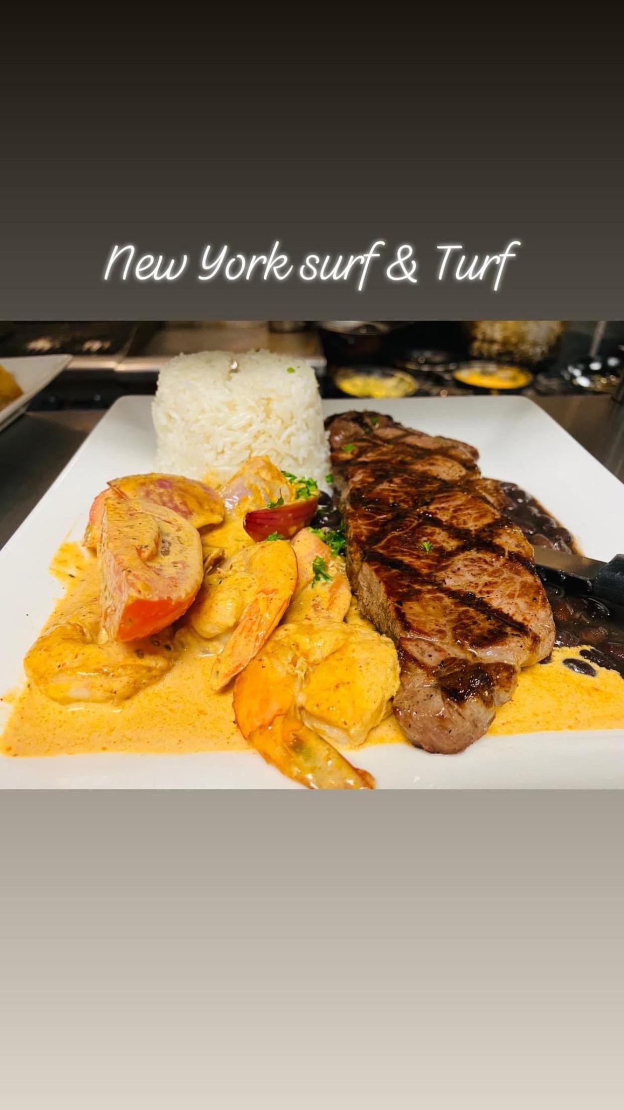 Surf & turf ( Steak & Shrimp )