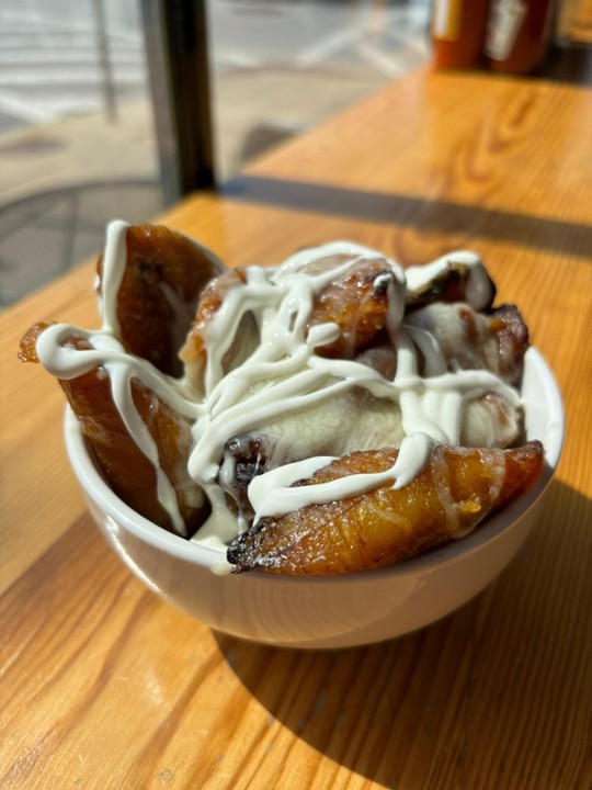 Side of Sweet Plantains, Cheese & Sour Cream