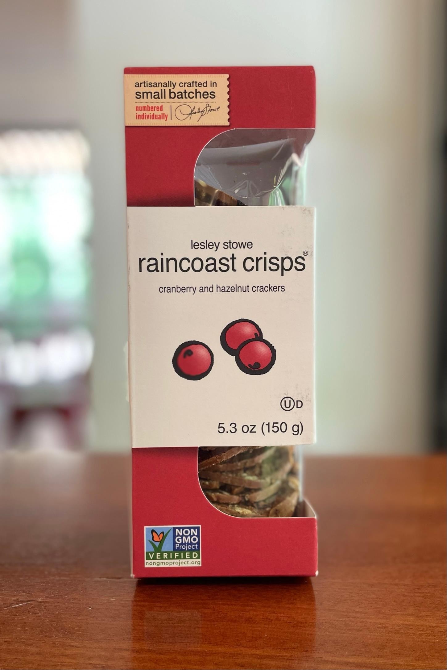 Lesley Stowe Raincoast Crisps (Hazelnut Cranberry)