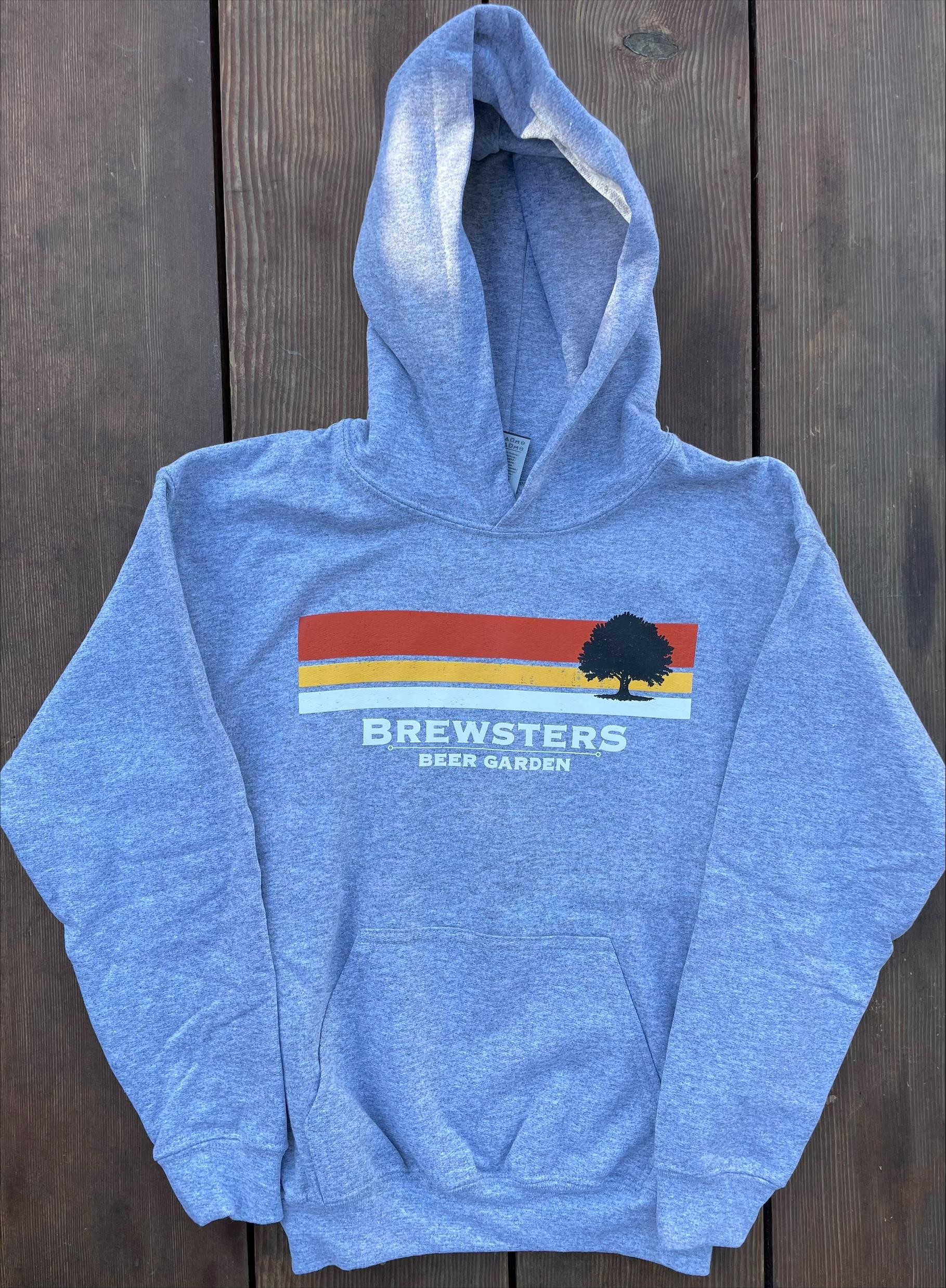 Light Gray Sunset Pull-Over Youth Hoodie (YL)