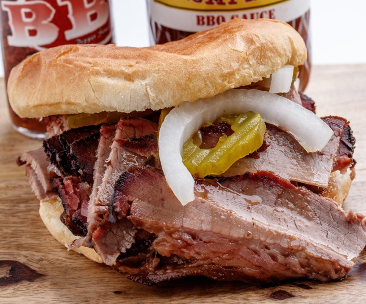 Sliced Brisket Sandwich