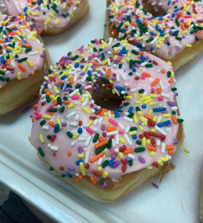 Strawberry Iced with Sprinkles