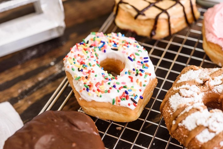 Vanilla Iced Sprinkle Donut