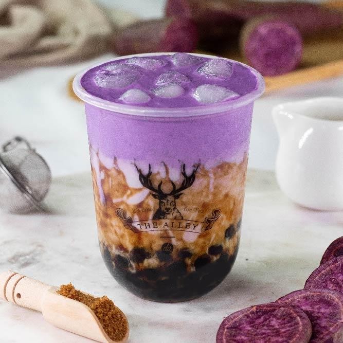 Ube Brown Sugar Deerioca Creme Brulee Milk