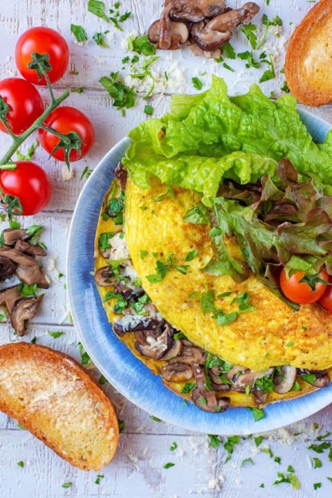 Hungarian Mushroom Omelette Plate