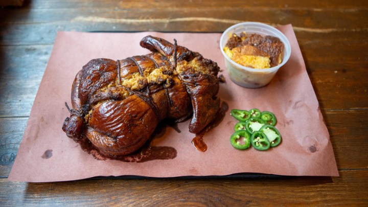 Kentucky Derby Preorder: Whole Stuffed Smoked Chicken. Pick up Saturday 5/4 only between 11am and 3pm