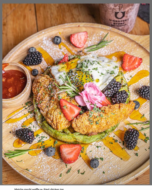 Matcha Waffle Fried Chicken