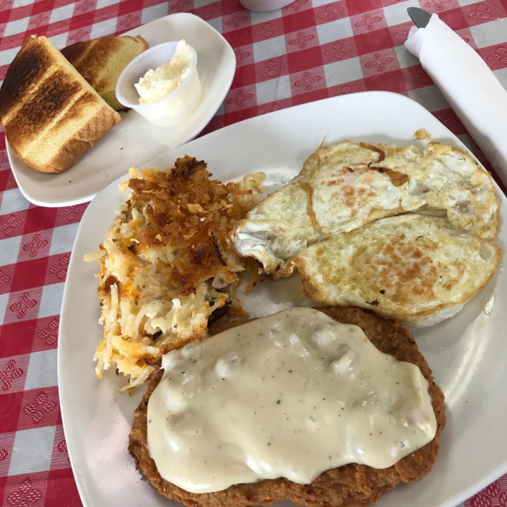 Chicken Fried Steak and Eggs