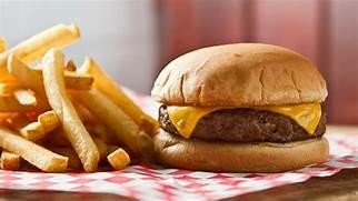 Kids Lil Burger with cheese & fries