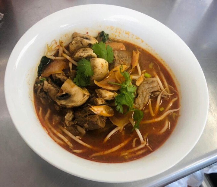 Beef Tom Yum Noodle Soup