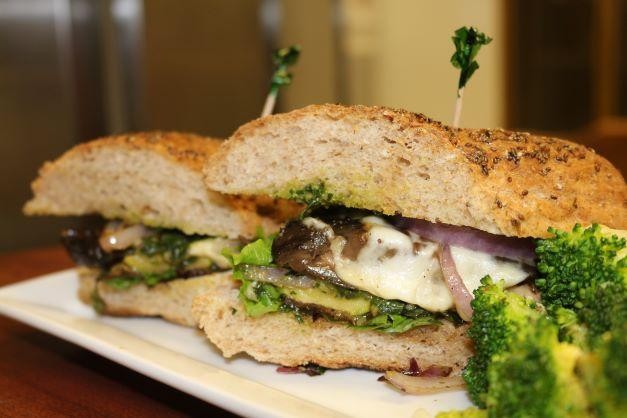 Portobello, Zucchini & Peppers Sandwich