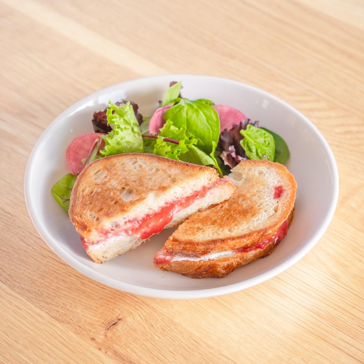 Strawberry Rhubarb Grilled Cheese