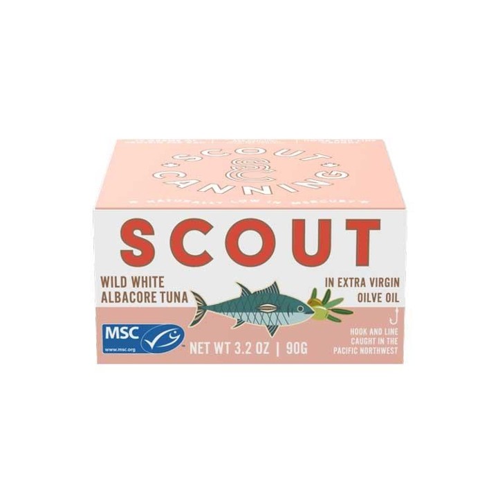 Scout Wild White Albacore Tuna in Organic Olive Oil