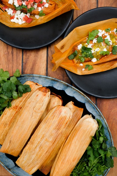 Cheesy Green Chile Corn by the Dozen