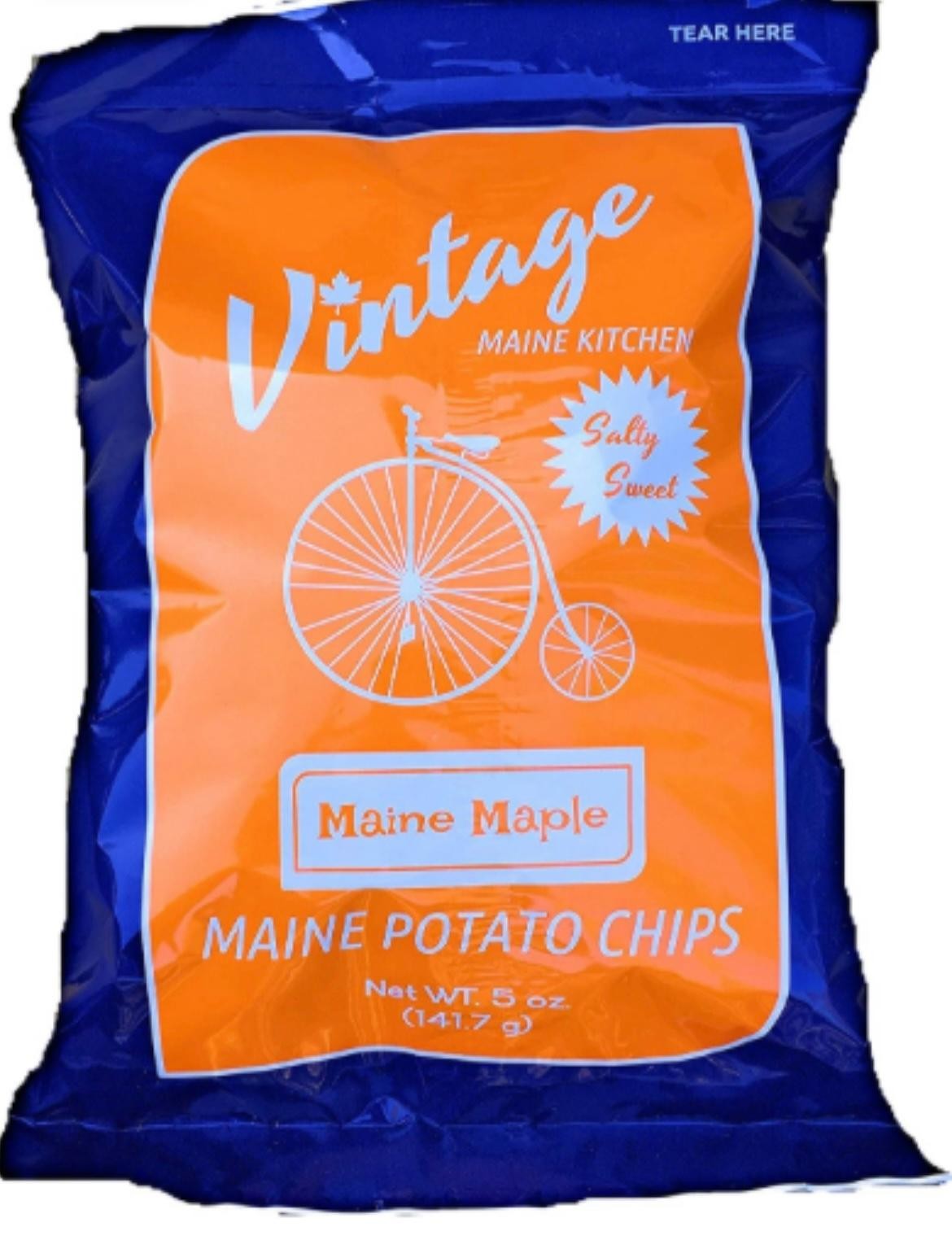 Large Bag Vintage Maine Kitchen Maine Maple Potato Chips 5 oz