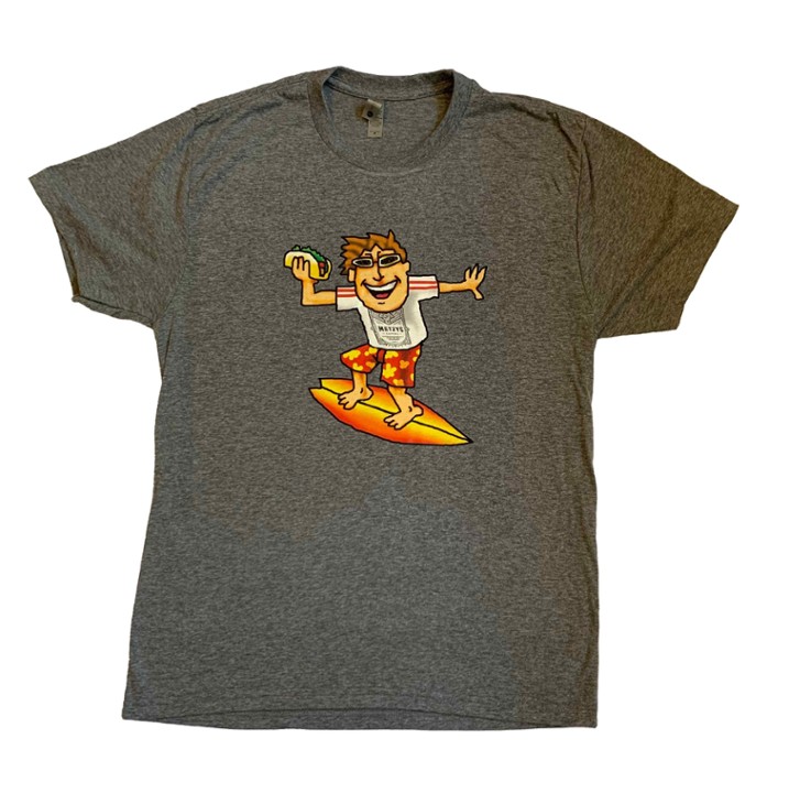 Men's Metzy's Surfer Dude SS Tee (Grey Heather)