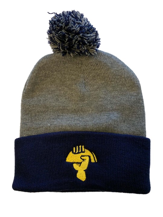 Taco Pom-Pom Beanie Grey/Navy