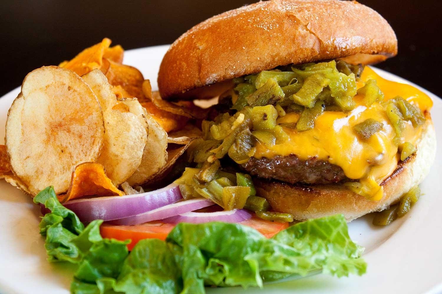 Green Chile Cheese Burger