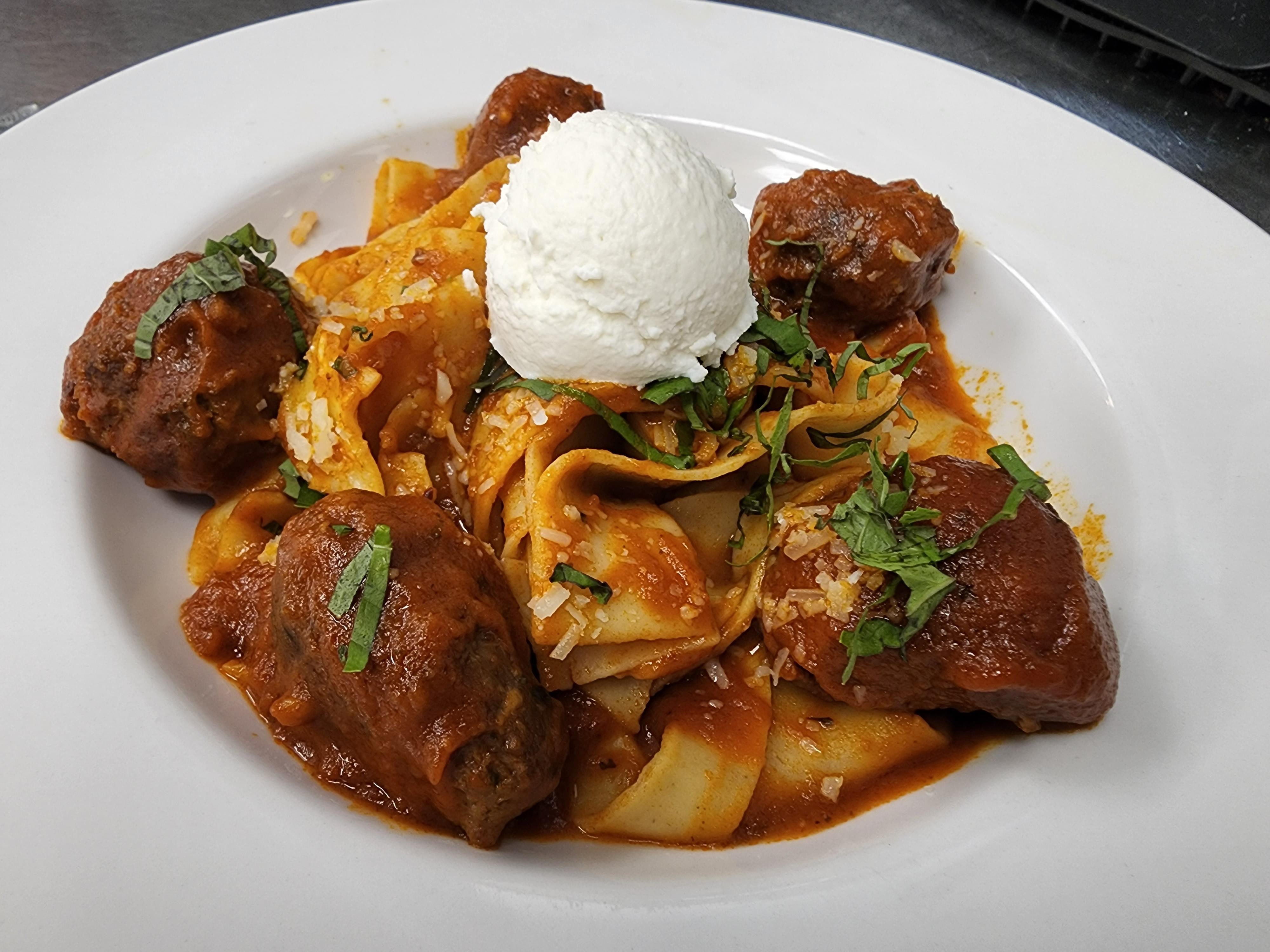 Wicked Meatballs & Pappardelle