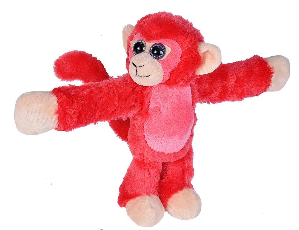 Wild Republic Huggers Red Monkey Plush  Slap Bracelet  Stuffed Animal  Kids Toys  8 Inches