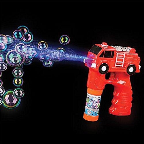 Fire Truck Bubble Blaster - Handheld Fire Truck Automatic Bubble Maker for Kids with Lights and Sounds  Kids Bubble Blaster Toy w