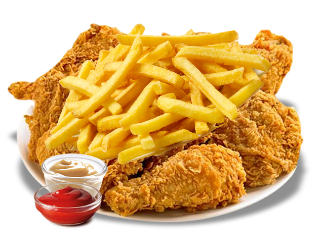 Chicken Wings w/ Fries (5pc)