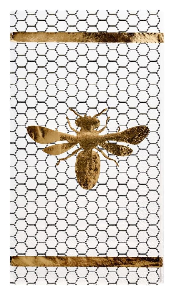 Sophistiplate Honeybee 3-Ply Guest Towels, 20-pk